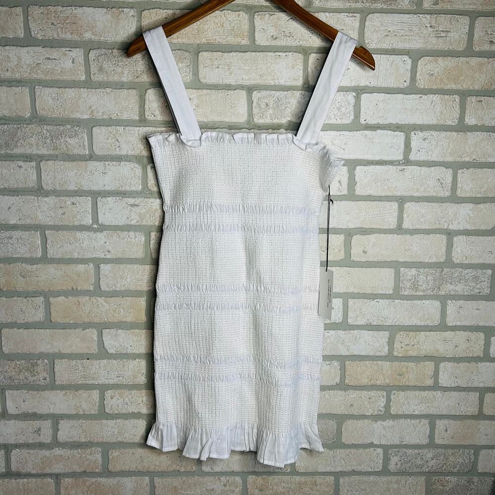 White Short Smocked Dress